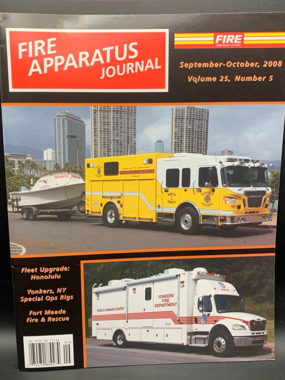 Fire Apparatus Journal Sept October 2008 Vol 25 Number 5 Yonkers NY Special Ops